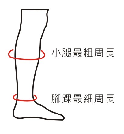 減壓襪、壓力襪測量方式